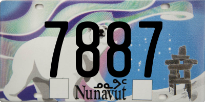 NU license plate 7887