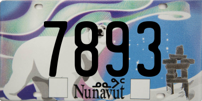 NU license plate 7893