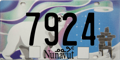 NU license plate 7924