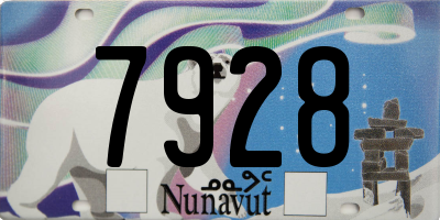 NU license plate 7928