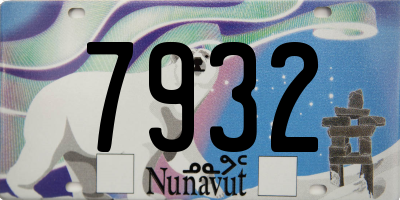 NU license plate 7932