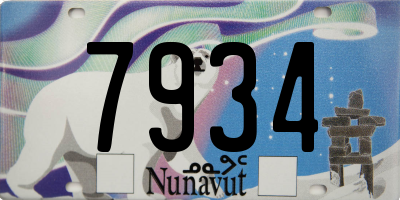 NU license plate 7934