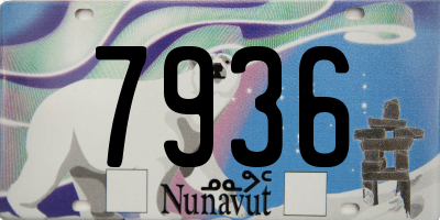 NU license plate 7936