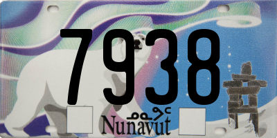 NU license plate 7938