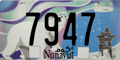 NU license plate 7947