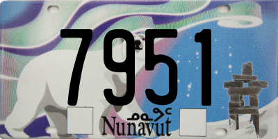 NU license plate 7951