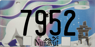 NU license plate 7952