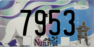 NU license plate 7953