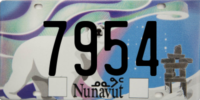 NU license plate 7954