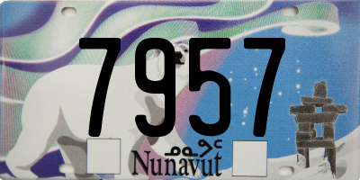 NU license plate 7957