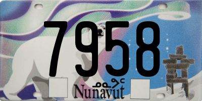 NU license plate 7958