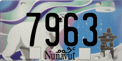 NU license plate 7963