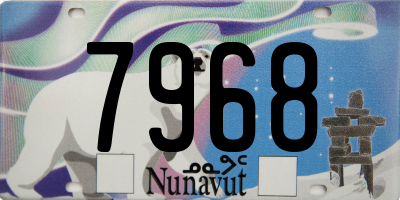 NU license plate 7968