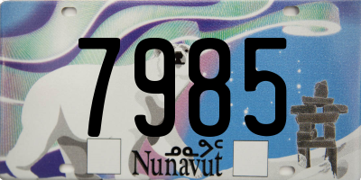 NU license plate 7985