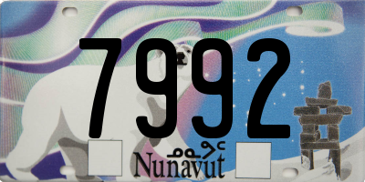 NU license plate 7992