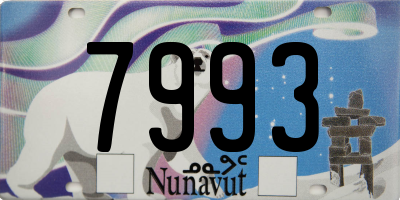 NU license plate 7993