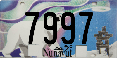 NU license plate 7997