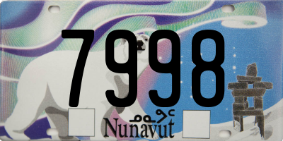 NU license plate 7998