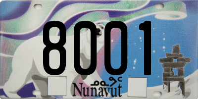 NU license plate 8001