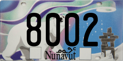 NU license plate 8002