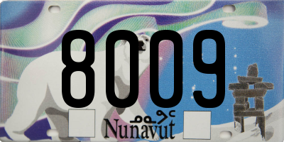 NU license plate 8009