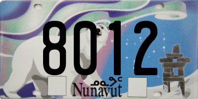 NU license plate 8012