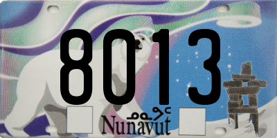 NU license plate 8013