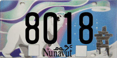 NU license plate 8018