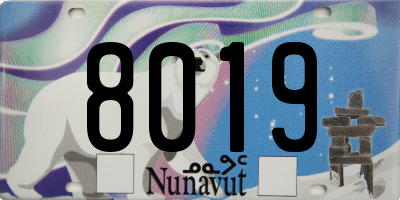 NU license plate 8019