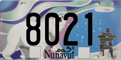 NU license plate 8021