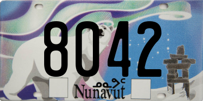 NU license plate 8042