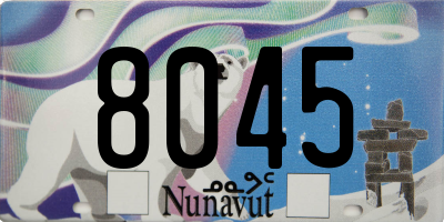 NU license plate 8045