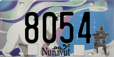 NU license plate 8054