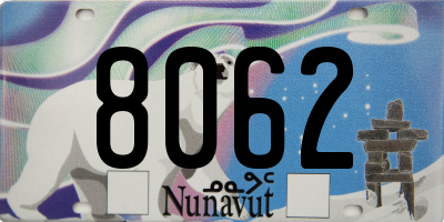 NU license plate 8062