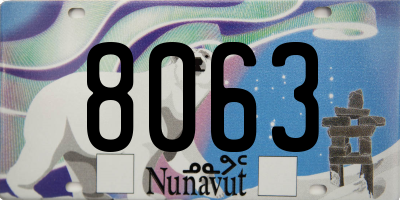 NU license plate 8063