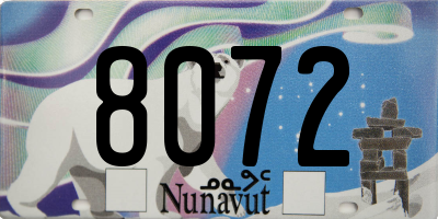 NU license plate 8072