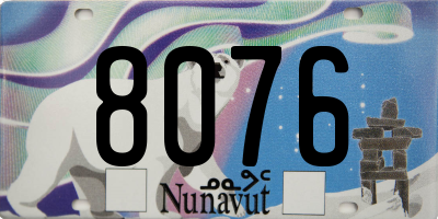 NU license plate 8076