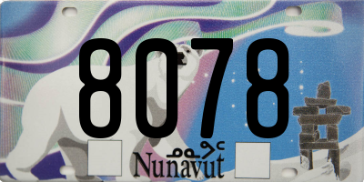 NU license plate 8078