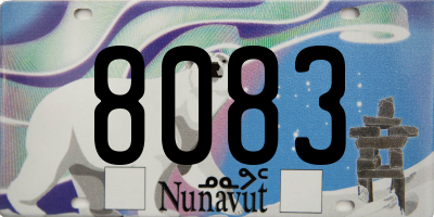 NU license plate 8083