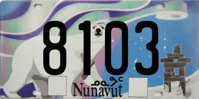 NU license plate 8103