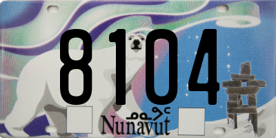 NU license plate 8104