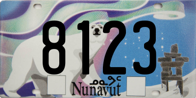 NU license plate 8123