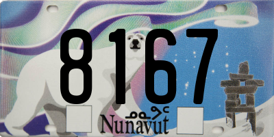 NU license plate 8167