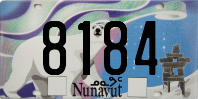 NU license plate 8184