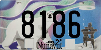 NU license plate 8186