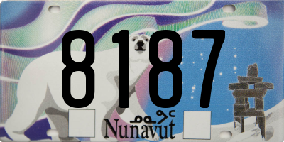 NU license plate 8187