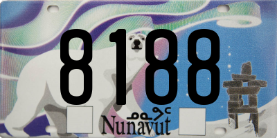 NU license plate 8188