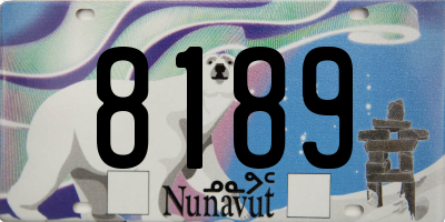 NU license plate 8189