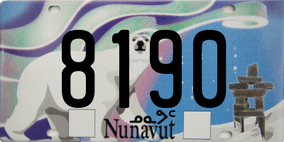 NU license plate 8190