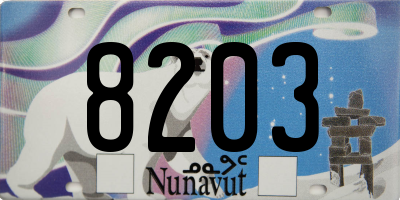 NU license plate 8203